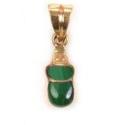 18K Gold scarab with colored stones