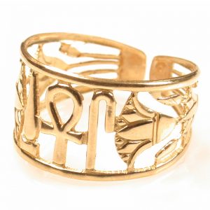 Health, Life and Power 18K Gold Ring