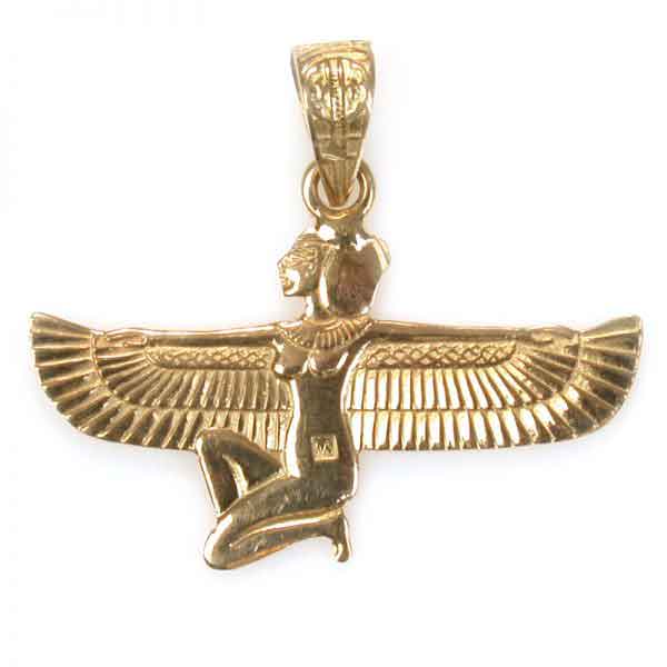 Ancient Egyptian goddess isis jewelry 18K Gold