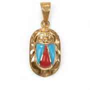 Egyptian Jewelry 18K Gold Scarab with precious stones