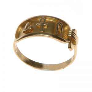 Health, Life and Power 18K Gold Ring