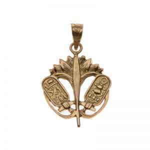 Lotus Flower with Two Cartouche Pendant