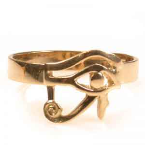 Ancient Egyptian Eye of Horus Ring 18K Gold