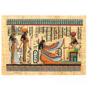 Ancient Egyptian Goddesses papyrus painting