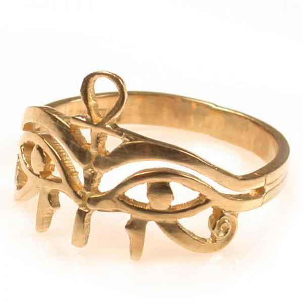 Ankh with two Eye of Horus Ring