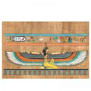 Winged Goddess Ma’at Papyrus