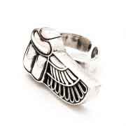 925 sterling silver winged Scarab ring