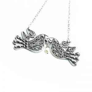 Lovebirds statement necklace