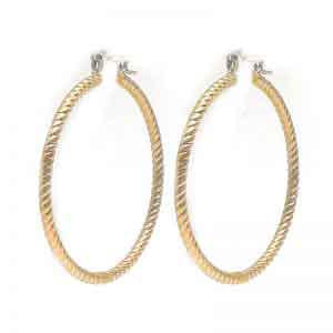 18K gold circle earrings