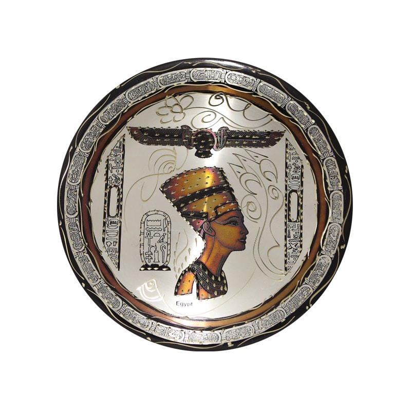 Egyptian Handcrafted Nefertiti copper plate - Egypt7000