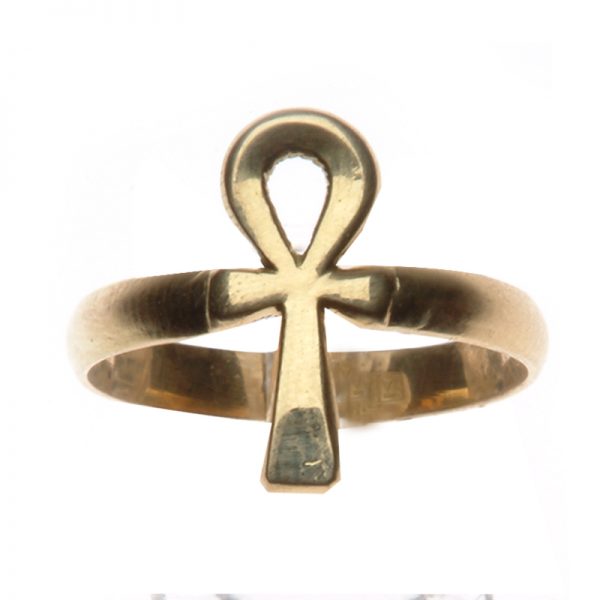 Egyptian ancient Ankh ring jewelry 18k gold