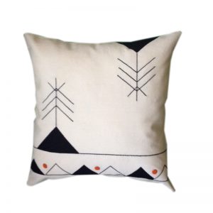 Contemporary Egyptian Khayameya ( Appliqué) Throw Pillow Cover inspired by Traditional Nubian Motifs