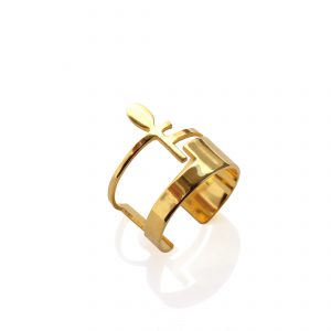 Ankh ring (18k gold plated finish)