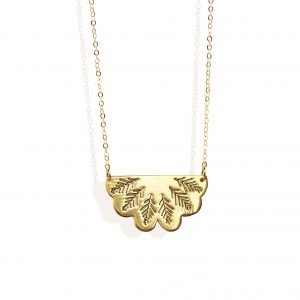 Egyptian fan necklace (18k gold plated finish)
