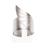 Horus wing bracelet (mix matt _shiny platinum plated finish)