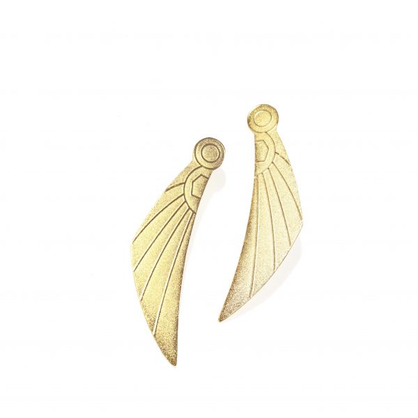 Horus wing earrings ( 18k gold plated finish)