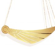 Horus wing necklace (mix matt _ shiny 18k gold plated finish )